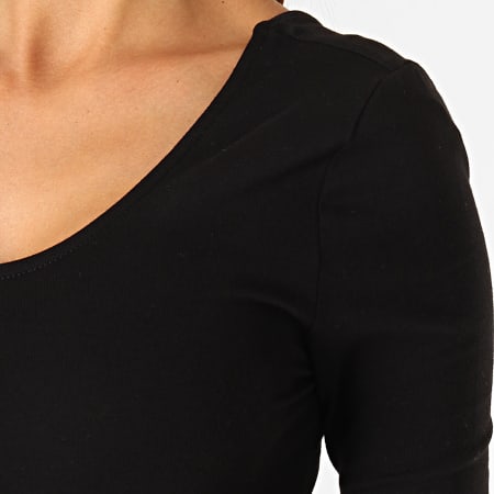 Noisy May - Body Tee Shirt Manches Longues Femme Kerry Noir