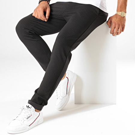 Only And Sons - Pantalon Chino A Rayures Mark Noir