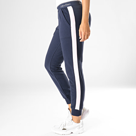 Calvin Klein - Pantalon Jogging Femme Avec Bandes 6148E Bleu Marine Rose Clair