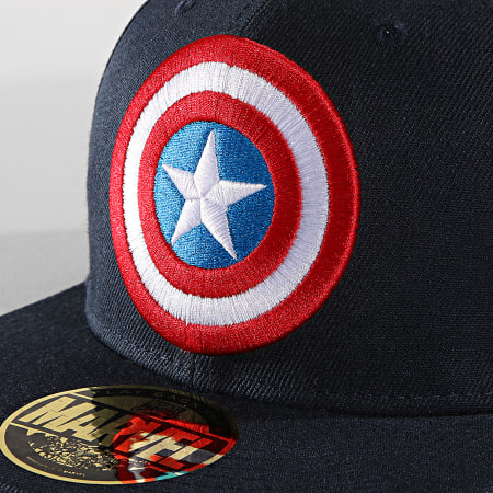 Captain America - Casquette Snapback Captain America Bleu Marine