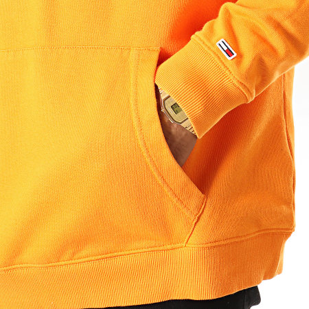 Tommy Jeans - Sweat Capuche Graphic Washed 6591 Orange Blanc