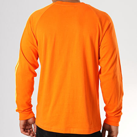 Adidas Originals - Tee Shirt Manches Longues 3 Stripes ED7071 Orange