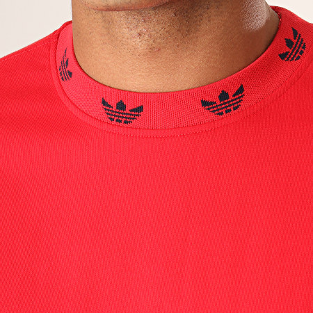 Adidas Originals - Tee Shirt A Bandes Trefoil EJ9124 Rouge