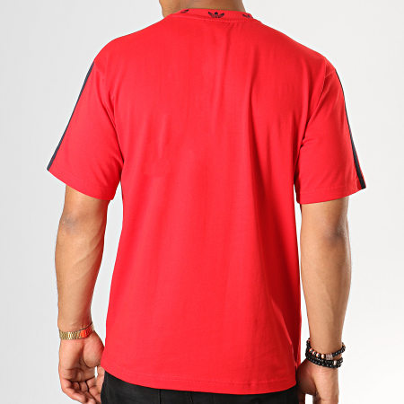 Adidas Originals - Tee Shirt A Bandes Trefoil EJ9124 Rouge
