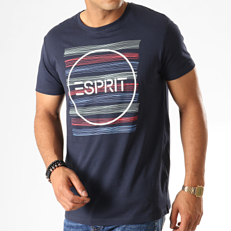 Esprit - Tee Shirt 079EE2K016 Bleu Marine