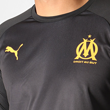 Puma - Tee Shirt De Sport OM Stadium Jersey 756281 Noir Orange