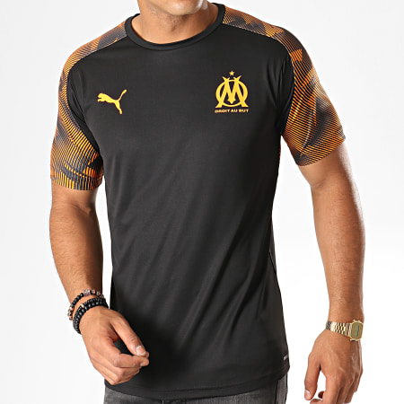 Puma - Tee Shirt De Sport OM Training Jersey 755828 Noir Orange