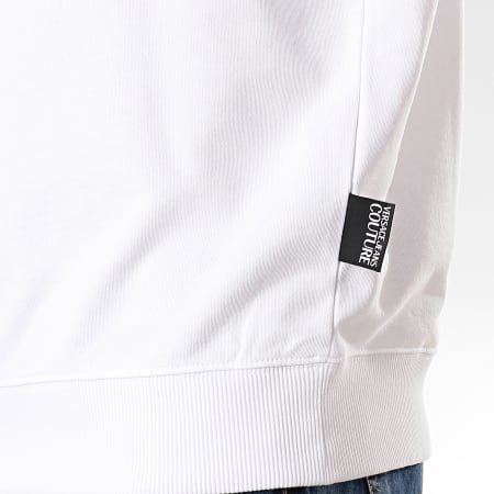 Versace Jeans Couture - Sweat Crewneck Logo Gloss B7GUA7FY Blanc Noir