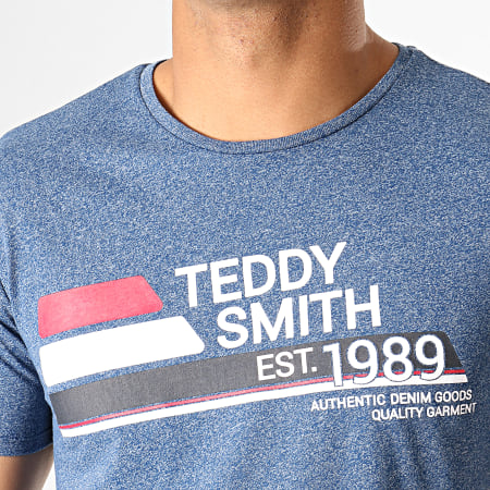 Teddy Smith - Tee Shirt Romeo Bleu Chiné