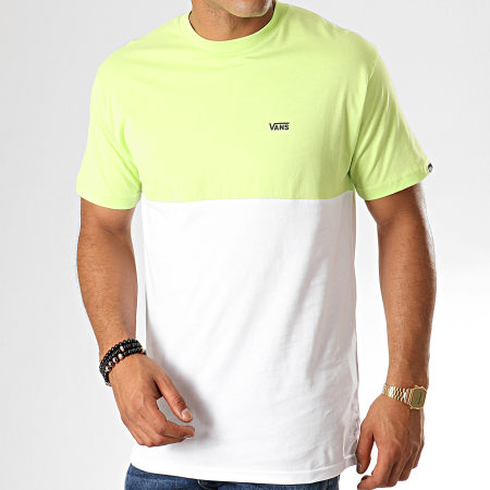 Vans - Tee Shirt Colorblock VN0A3CZDTR6 Vert Anis Blanc