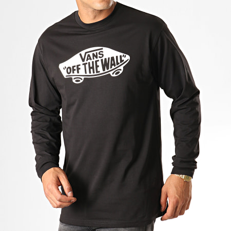 Vans - Tee Shirt Manches Longues Off The Way VN00059JY28 Noir Blanc