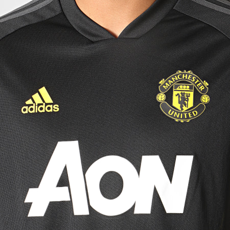 Adidas Sportswear - Tee Shirt Col V A Bandes Manchester United DX9030 Noir