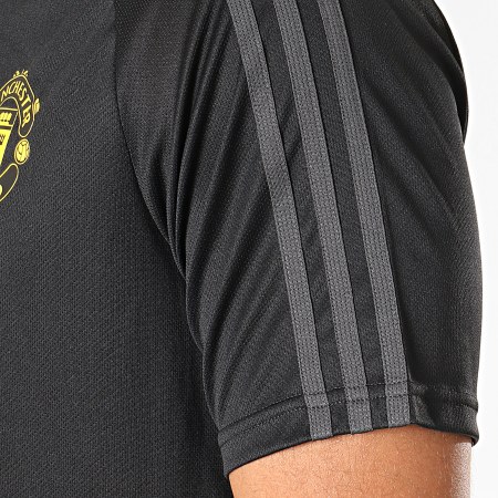 Adidas Performance - Tee Shirt Col V A Bandes Manchester United DX9030 Noir