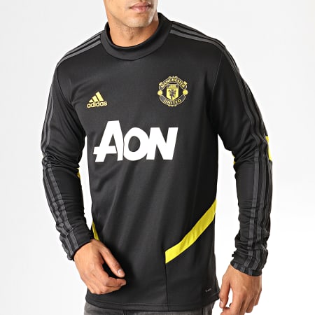Adidas Sportswear - Maillot De Foot Manches Longues A Bandes Manchester United DX9037 Noir