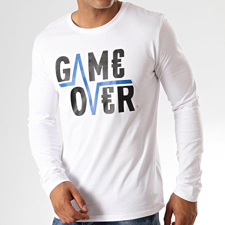 Game Over - Maglietta a maniche lunghe bianca Flash