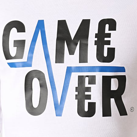 Game Over - Maglietta a maniche lunghe bianca Flash
