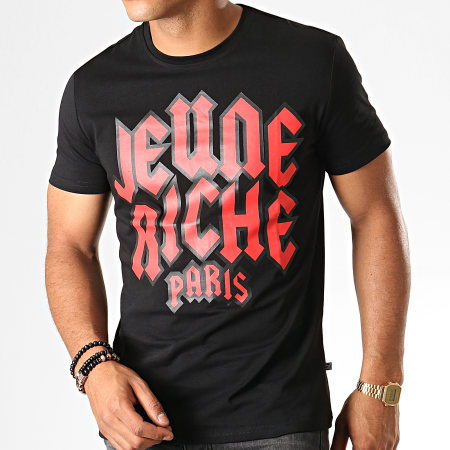 Jeune Riche Tee Shirt Red Alerte Noir Rouge Ryses