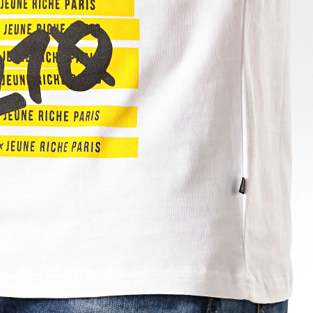 Jeune Riche - Tee Shirt Do Not Cross Blanc Noir Jaune