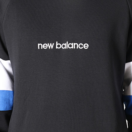 New Balance - Sweat Capuche 739390-60 Noir Blanc Bleu