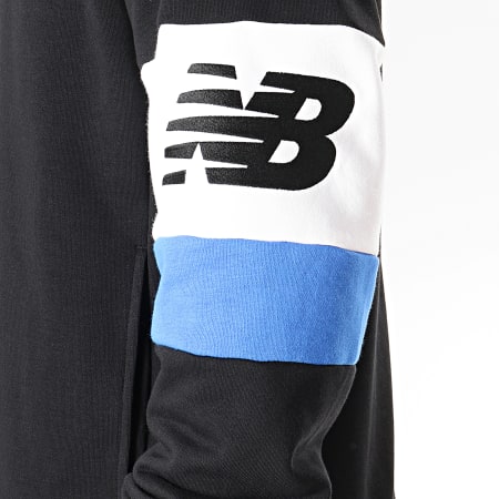 New Balance - Sweat Capuche 739390-60 Noir Blanc Bleu