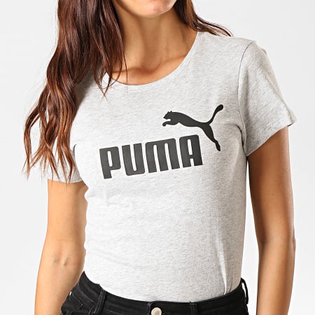 Puma - Tee Shirt Femme Essentials 851787 Gris Chiné