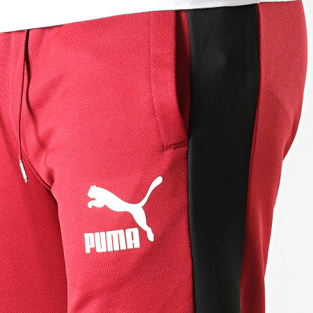 Puma - Pantalon Jogging Slim A Bandes Iconic T7 595287 Bordeaux