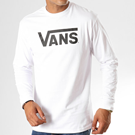 Vans - Tee Shirt Manches Longues Classic VN000K6HYB2 Blanc Noir