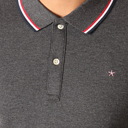 Celio - Polo Manches Courtes Necetwo Gris Anthracite Chiné