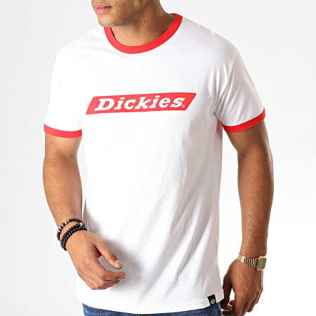 Dickies - Tee Shirt Bakerton Blanc Rouge