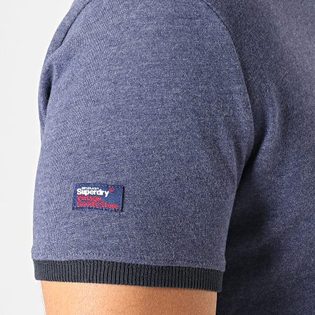 Superdry - Tee Shirt Vintage Logo Ringer Cali M10190KT Bleu Marine Chiné