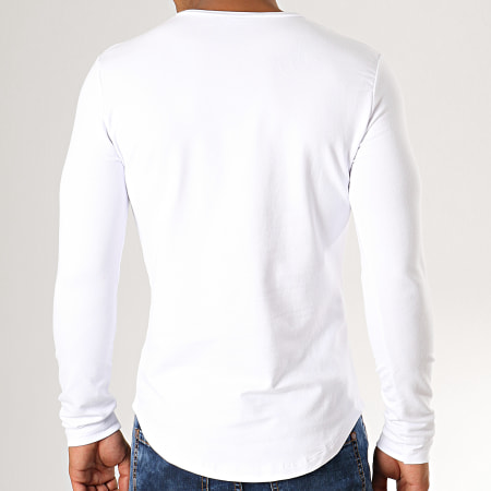 Aarhon - Tee Shirt Manches Longues Oversize 19-024 Blanc