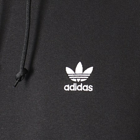 Adidas Originals - Sweat Capuche A Bandes Tech ED6124 Noir Blanc