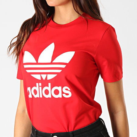tee shirt adidas rouge femme