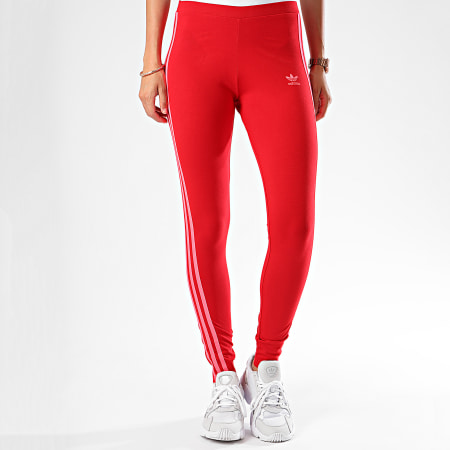 Adidas Originals - Legging Femme 3 Stripes Tight ED7577 Rouge Corail Fluo