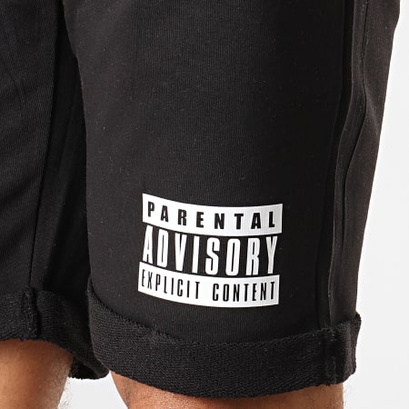 Parental Advisory - Pantaloncini da jogging con logo nero