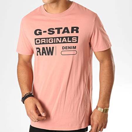 G-Star - Tee Shirt Graphic 8 D14143-336 Rose Noir