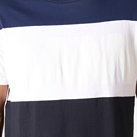 G-Star - Tee Shirt Oversize Starkon Graphic Loose D10715-336 Bleu Marine Blanc