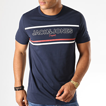 Jack And Jones - Tee Shirt New Shake Down Bleu Marine