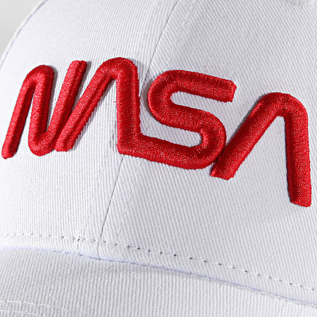 NASA - Casquette 70s Logo Blanc Rouge