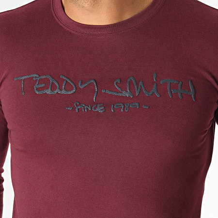 Teddy Smith - Tee Shirt Manches Longues Ticlass 3 Bordeaux