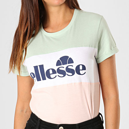 Ellesse - Tee Shirt Femme Ginny 1074N Rose Blanc Vert Bleu Marine