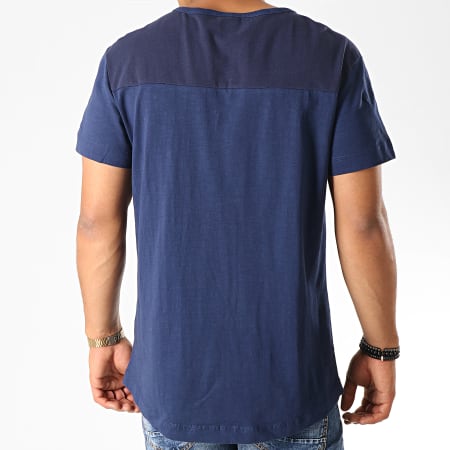 G-Star - Tee Shirt Col V Graphic 17 Loose D14672-B255 Bleu Marine Chiné