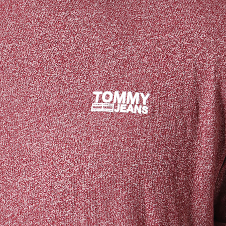 Tommy Jeans - Tee Shirt Modern Jaspe 4559 Bordeaux Chiné