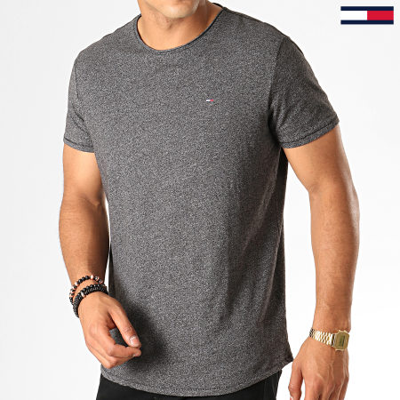 Tommy Jeans - Tee Shirt Essential Jaspe 4792 Gris Anthracite Chiné