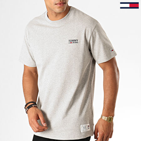 Tommy Jeans - Tee Shirt Chest Corp Logo 7194 Gris Chiné