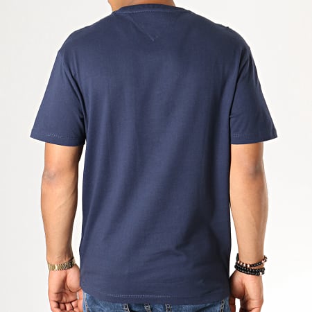 Tommy Jeans - Tee Shirt Novelty Corp Logo 7192 Bleu Marine