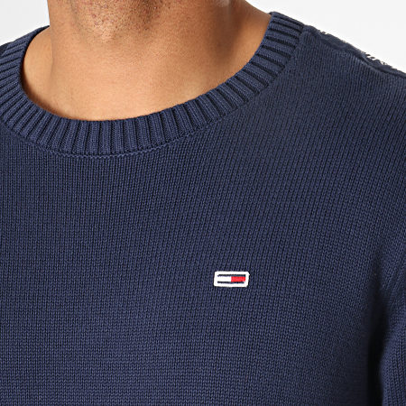 Tommy Jeans - Pull A Bandes Tape 6998 Bleu Marine