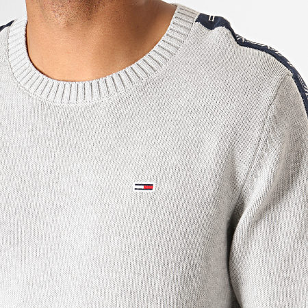Tommy Hilfiger - Pull A Bandes Tape 6998 Gris Chiné
