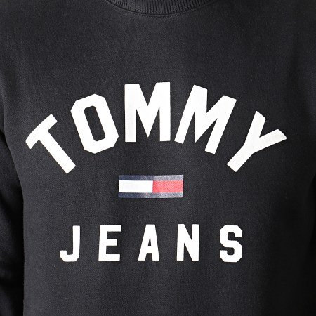 Tommy Jeans - Sweat Crewneck Essential Flag 7024 Noir Blanc