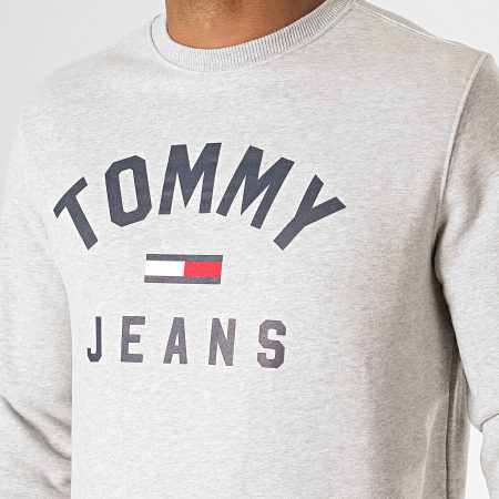 Tommy Jeans - Sweat Crewneck Essential Flag 7024 Gris Chiné